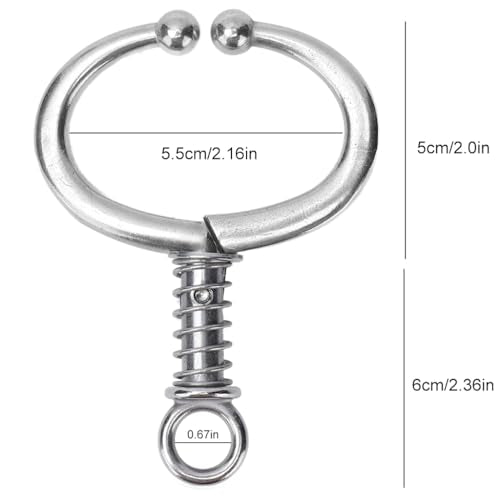 Qpets® Cattle Nose Ring No-Piercing Bull Clip-on Stainless Steel Detachable Cows 3 PCS Qpets® Cattle Nose Ring No-Piercing Bull Clip-on Stainless Steel Detachable Cows 3 PCS